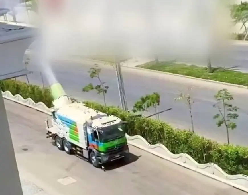 حقيقة فيديو عربة معطر الجو في العاصمة الإدارية الجديدة
