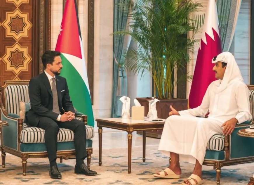 ولي عهد الأردن يلتقي أمير قطر ويؤكد أن استمرار الاعتداءات الإسرائيلية يقوض جهود استعادة الاستقرار في المنطقة