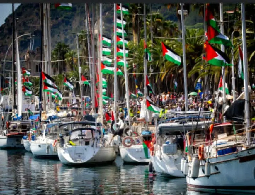 مئات المغاربة يتظاهرون في تطوان والدار البيضاء دعما لأسطول الصمود