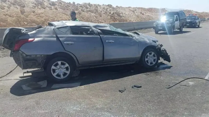 انقلاب سيارة أعلى الدائري يصيب 5 أشخاص