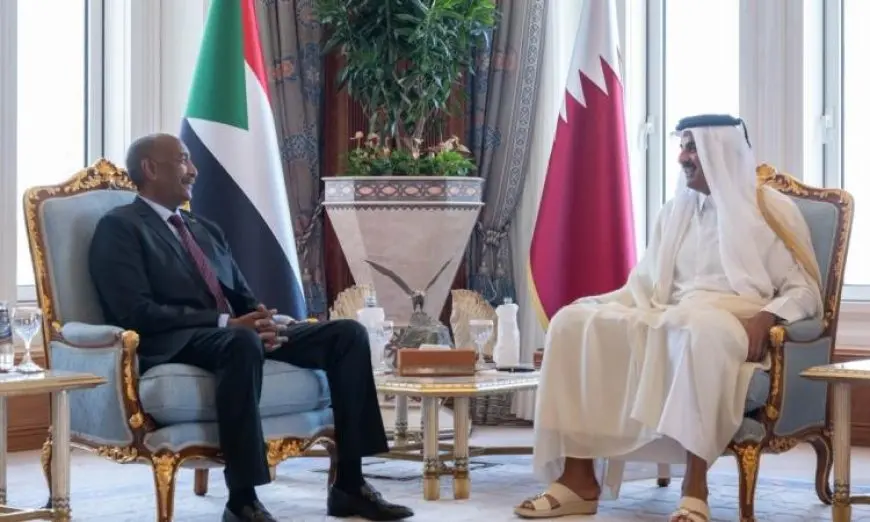 أمير قطر والبرهان يبحثان تعزيز التعاون والتطورات في السودان