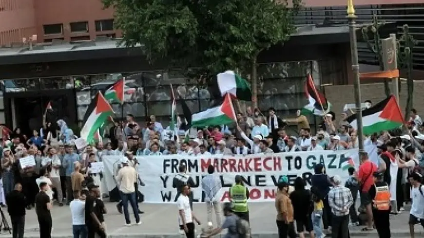وقفة في فاس المغربية دعما لفلسطين ورفضا للإبادة الإسرائيلية بغزة