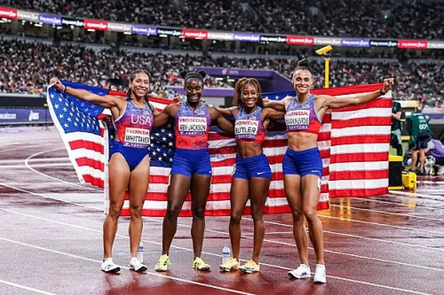 سيدات أمريكا تهيمن على سباق التتابع في مونديال ألعاب القوى