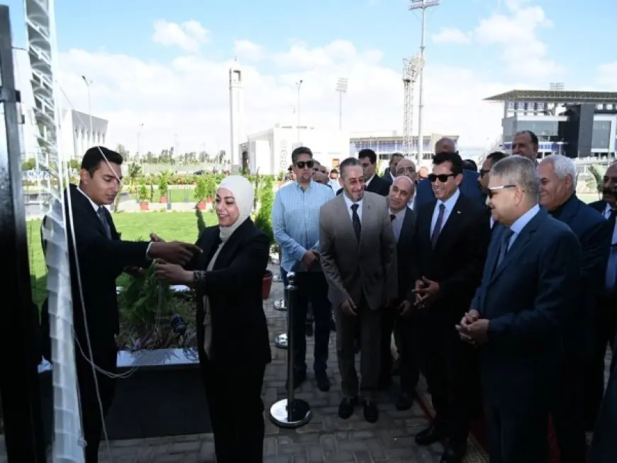 وزير الرياضة يفتتح صالة سارة سمير لرفع الأثقال