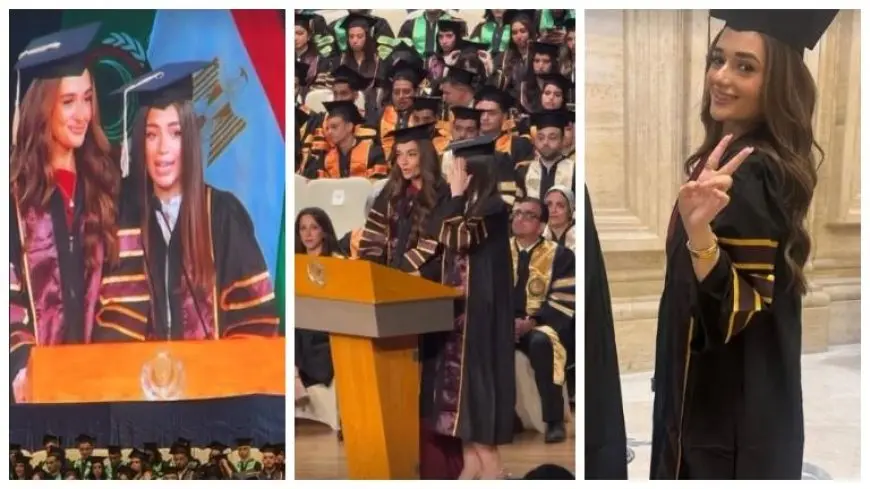 15 صورة من حفل تخرج ليلى أحمد زاهر وشقيقتها ملك