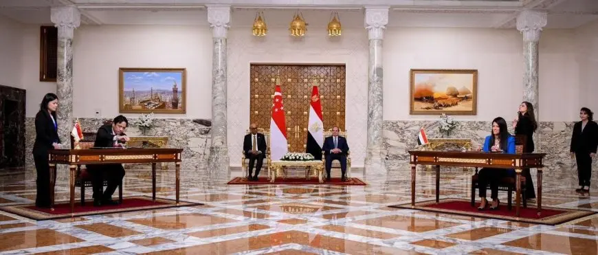 مصر توقع مذكرة تفاهم مع مؤسسة التعاون السنغافورية لتعزيز التعاون الاقتصادي في مجالات الطاقة المتجددة