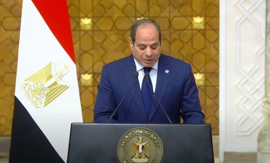 الرئيس السيسي: نرحب بنتائج مؤتمر حل الدولتين.. وأؤكد رفض مصر القاطع لأي محاولات لتهجير الفلسطينيين