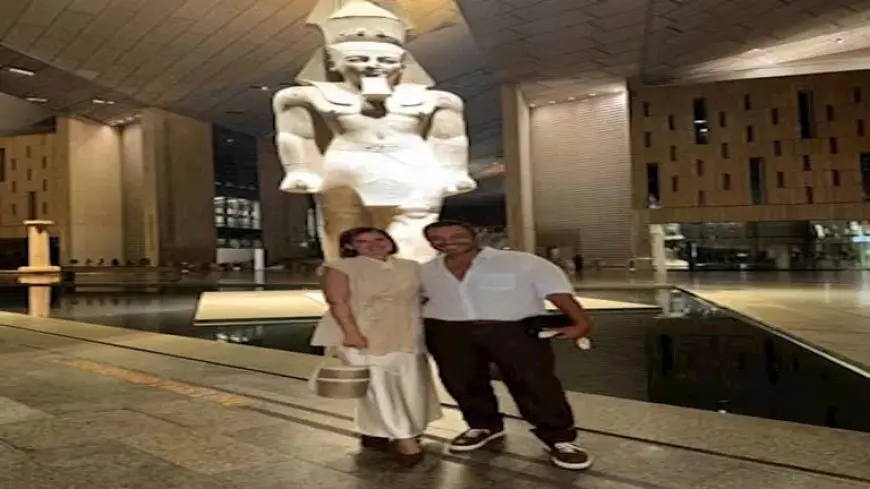 بالصور| هنا شيحة توثق زيارتها للمتحف الكبير